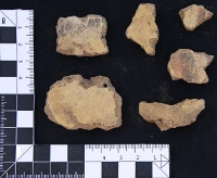 Fragments of painted plaster from the church at MOG048