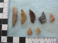 Lithic artefacts from the early Neolithic or Mesolithic layer at MOG064
