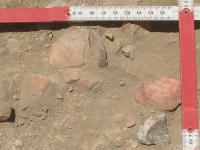 Palaeolithic artefacts at MOG064 in situ